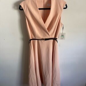 Calvin Klein NWT Soft Peach Midi Swing Dress‎